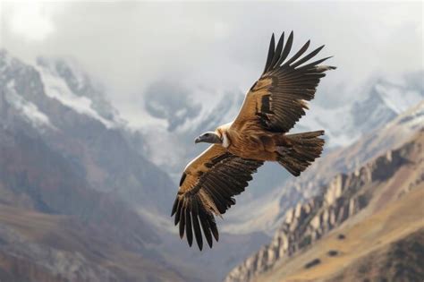  Vulture! A Feathered Scavenger Soaring High Above the Landscape